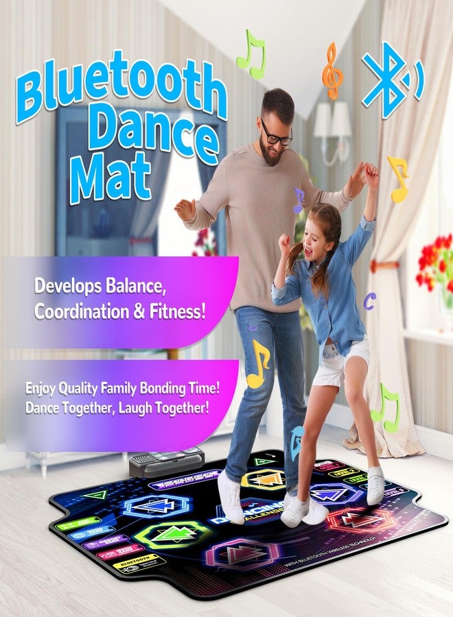 YOZISS Dance Mat for Girls Boys, Bluetooth Music Dance Pad with Side Control Buttons, 5 Modes & 5 Levels, Non-Slip Portable Dance Toy, Birthday for Girls 4-6 & Grandkids - Image 3